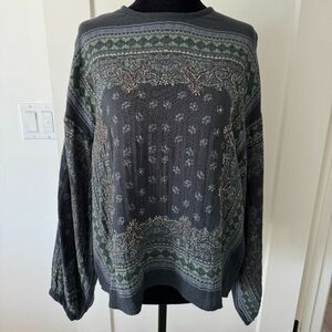 Zara Long Sleeve Top with Beading Detail in XS